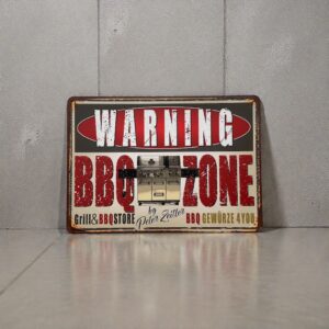 retro blechschild grillen